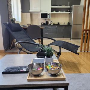 A kitchen or kitchenette at Apartman Riva