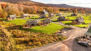 z góry widok na dom w górach w obiekcie Valley View Resort Cabin #3, 1-Bed, Modern-Luxury with Hot Tub in Canaan Valley, WV w mieście Davis