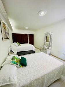 Katil atau katil-katil dalam bilik di Loft Vista al Laguito