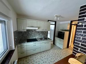 Kuchyň nebo kuchyňský kout v ubytování Apartment River