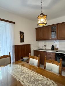 Kuchyň nebo kuchyňský kout v ubytování Apartmaji pr' Matičo