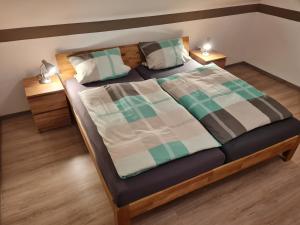 Ένα ή περισσότερα κρεβάτια σε δωμάτιο στο Apartment Schoenblick