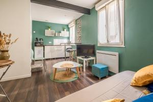 Η κουζίνα ή μικρή κουζίνα στο Joli studio Narbonne +6 φωτογραφίες