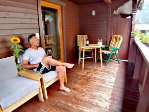 Balkón alebo terasa v ubytovaní Gästehaus Vier Jahreszeiten