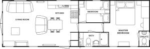 Планировка Emma's Sea View 2-bedroom caravan at Durdle Door near Wareham Dorset