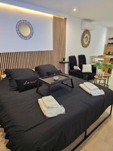 Postel nebo postele na pokoji v ubytování Appartement SPA - W&M Suite