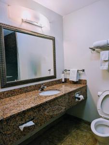 un bagno con lavandino e WC di Sonesta Essential Columbus a Columbus