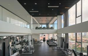 Fitness centrum a/nebo fitness zařízení v ubytování Noden Hotel & Apartment