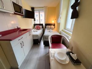 Postel nebo postele na pokoji v ubytování Gasthaus 210