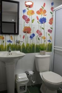 Koupelna v ubytování Hotel Beijing Cartagena