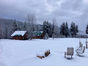 Log lofted rustic cabin in woods a l'hivern