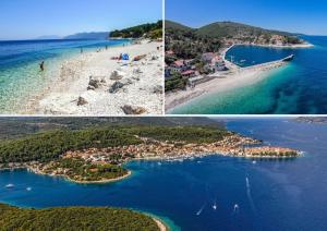two pictures of a beach and a resort at Il Mare - beach house in Blato