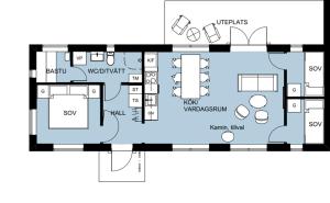 Půdorys ubytování Skarvrusäterns Fjällby - Tänndalen