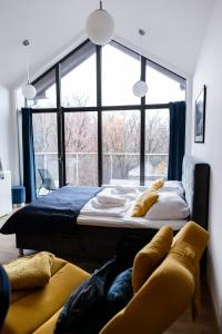 Postel nebo postele na pokoji v ubytování Apartament z pięknym widokiem na góry