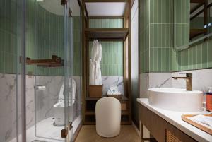 Koupelna v ubytování Renjoy Hotel -Xiamen Zhongshan Road Pedestrian Street + 37 fotografií
