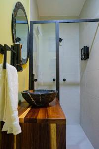 Koupelna v ubytování Casa Tsumbak