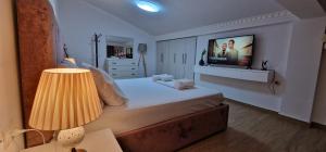 TV a/nebo společenská místnost v ubytování Apartment Elbasan city center 2