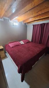 Giường trong phòng chung tại Casa en Ushuaia