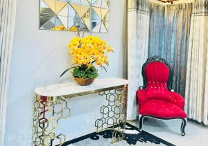 Posezení v ubytování Tiny House Dferry With Private Pool OR 4 Room Homestay Jerantut Wifi Full Aircond