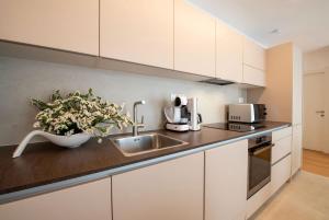 Η κουζίνα ή μικρή κουζίνα στο Villa Ladini - apartment Olea +20 φωτογραφίες