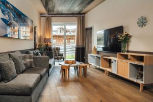 TV a/nebo společenská místnost v ubytování Kühtai Alpensuites