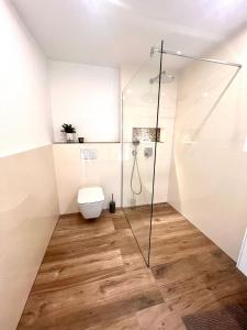 Koupelna v ubytování Sehr schönes und möbliertes Apartment