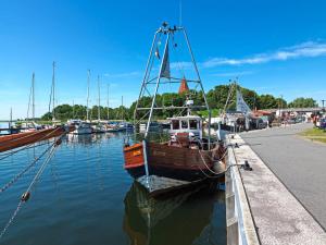 a boat docked in a marina with other boats at Gaude Tiet in Insel Poel +16 photos
