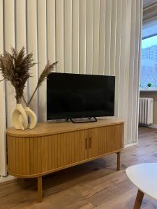 TV a/nebo společenská místnost v ubytování Bohos Apartment -2 min to City Center Gdynia & Seaside