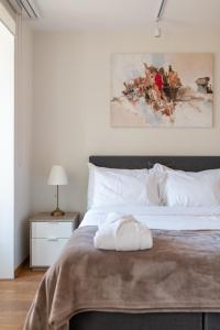 Montreux Grand Rue - Swiss Hotel Apartments客房内的一张或多张床位