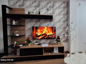 Televiisor ja/või meelelahutuskeskus majutusasutuses Time to RELAX apartment Mavrovo
