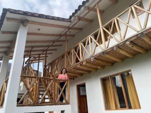 A balcony or terrace at Hostal Miramonti