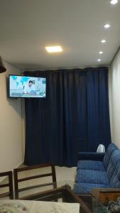 TV/trung tâm giải trí tại 1 dormitório- Boqueirão -Praia Grande- 3 min praia