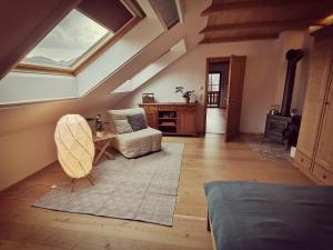 Posezení v ubytování Ferienwohnung Reinbrechthof