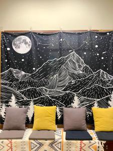 Posezení v ubytování Wangs Hostel