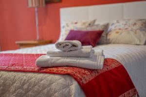 Postel nebo postele na pokoji v ubytování La Casita (Villa cerca de Peñíscola y Morella)