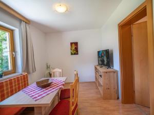 Televízia a/alebo spoločenská miestnosť v ubytovaní Apartment in Neustift near Ski Lift