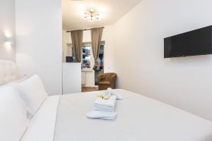 TV a/nebo společenská místnost v ubytování TRASTEVERE PALACE GUEST House