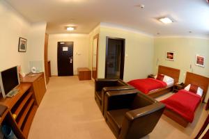 TV a/nebo společenská místnost v ubytování Aston Hotel
