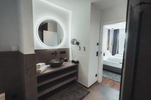 Posteľ alebo postele v izbe v ubytovaní Seekarspitz Boutique Appartements