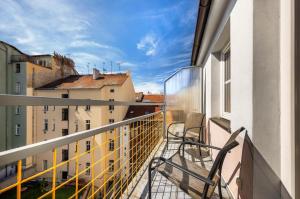 Balkón nebo terasa v ubytování Residence Tabor