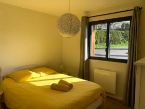 En eller flere senge i et værelse på Chalet d'Auvergne - chalet de Perrine + 14 billeder