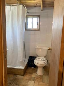 Phòng tắm tại Hostal del Carmen Pucon