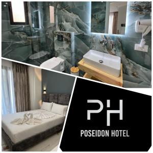 Postel nebo postele na pokoji v ubytování Poseidon Hotel 2 Ksamil