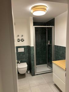 Bilik mandi di Wohnung Nordwind - Meerblick & private Sauna