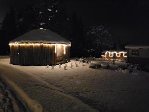 les Refuges du Chalet durante l'inverno