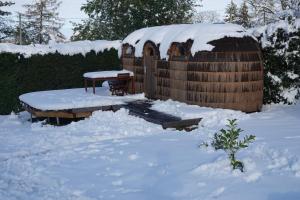 les Refuges du Chalet durante l'inverno