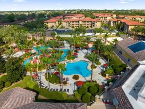 an aerial view of a resort with a pool at Lazy River Resort Townhome in Davenport