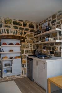 Kuchyň nebo kuchyňský kout v ubytování Etno House Mali Grm