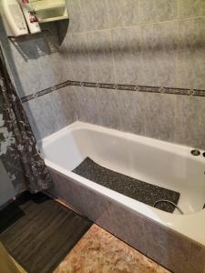 a bath tub in a bathroom with a shower at Habitación tranquila y familiar in Madrid