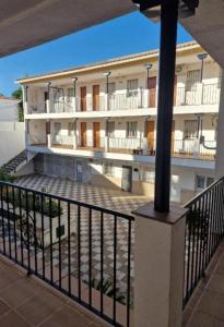 a view of a building from the balcony at Apartamento Rural Casa Mar in El Bosque
